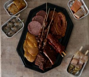 Barbecue menu's alleen vlees